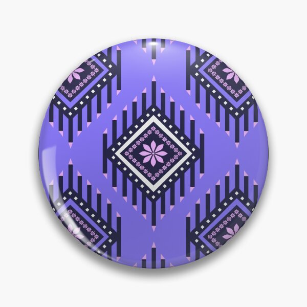 Aperçu de l'œuvre Motif ethnique losanges | Imprimé géométrique style Hmong violet indigo rose créée et vendue par Modular Prints.