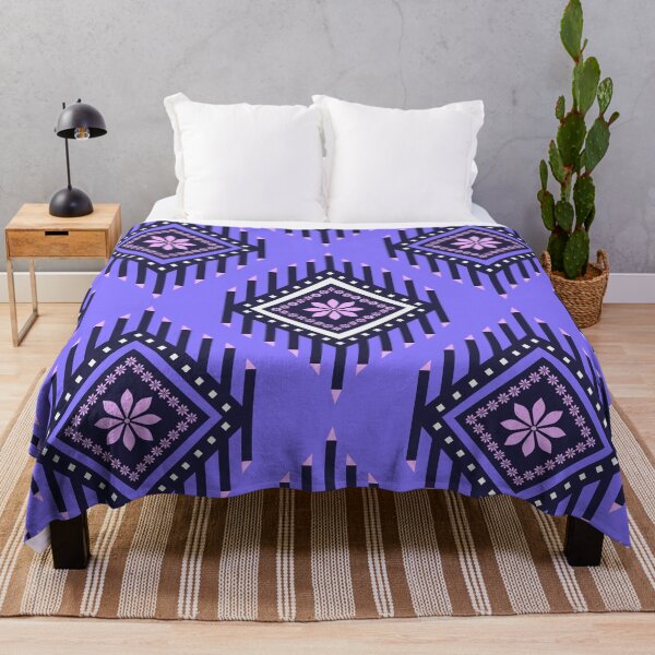 Item preview, Ethnic Diamond Pattern | Purple Indigo Pink Hmong Style Geometric Print designed and sold by Modular Prints.