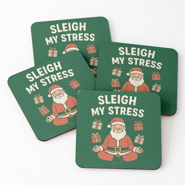 Item preview, Sleigh My Stress – Meditating Santa Yoga Christmas Design designed and sold by ZenAndKarma.