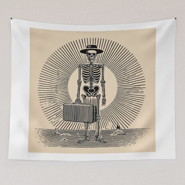 Item preview, Skeleton Traveler with Suitcase designed and sold by lautir.