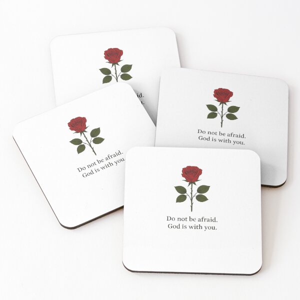 Item preview, Red rose- do Not Be Afraid, God Is With You designed and sold by bykamilka.