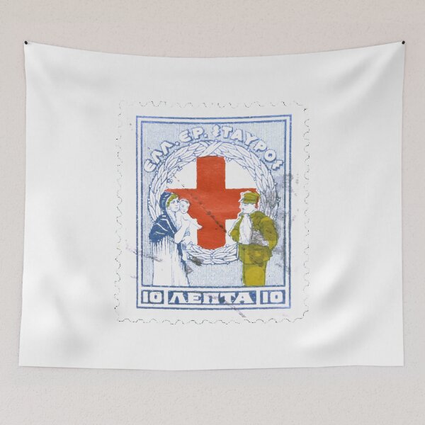 Item preview, Greek Greece Red Cross Vintage Postage Stamp designed and sold by red-amber65.