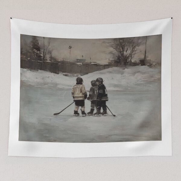Item preview, Children Playing Hockey on Ice designed and sold by lautir.
