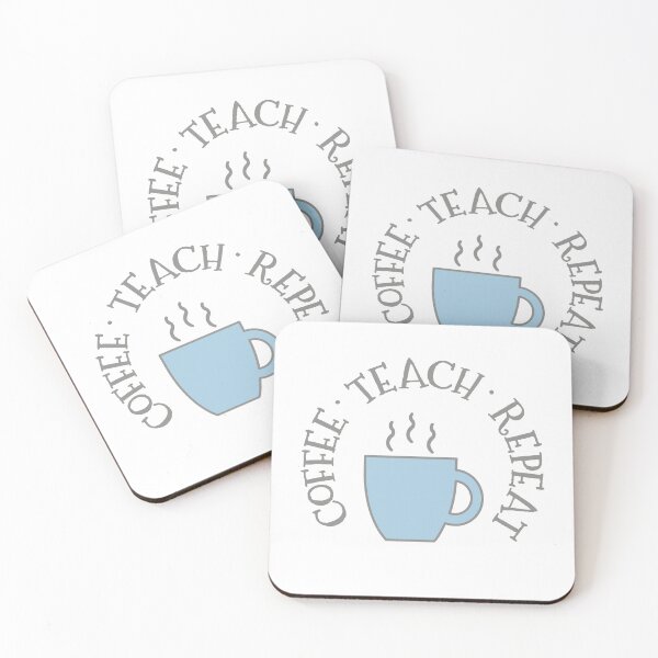 Item preview, Coffee Teach Repeat circle 2 designed and sold by Think4Prints.