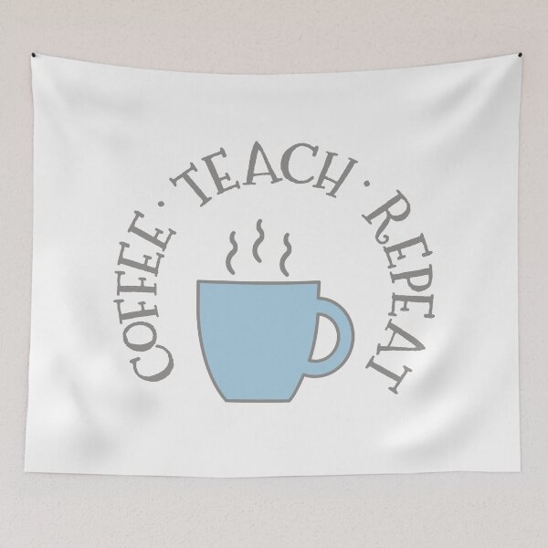 Item preview, Coffee Teach Repeat circle 2 designed and sold by Think4Prints.
