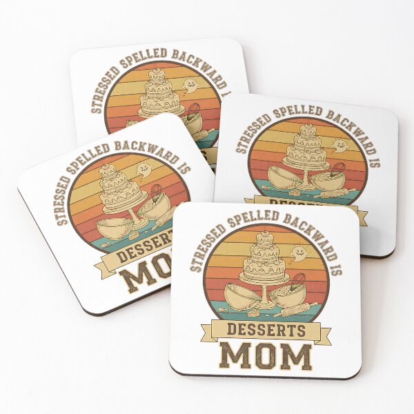 Item preview, Funny Retro Baking Mom Stressed Backward Is Desserts  Tags designed and sold by Silent Watch Threads..