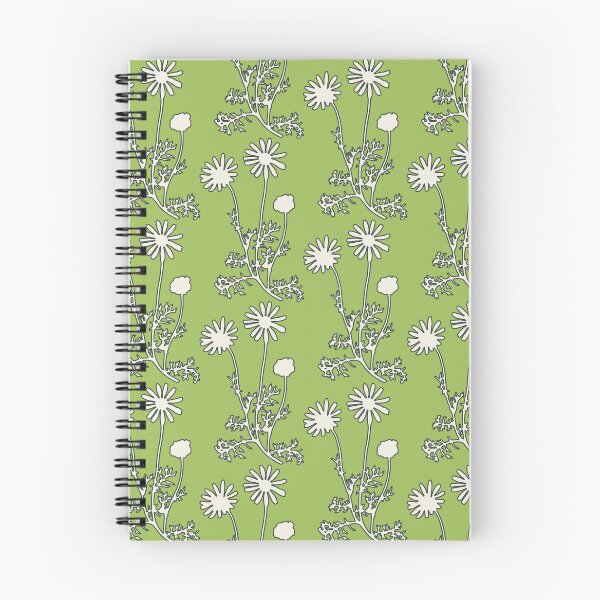 Item preview, Floral Botanical Wild Daisies Pattern in Spring Sage Green, Navy Blue, and Creamy White designed and sold by kierkegaard.