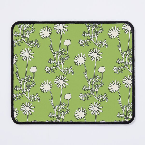 Item preview, Floral Botanical Wild Daisies Pattern in Spring Sage Green, Navy Blue, and Creamy White designed and sold by kierkegaard.