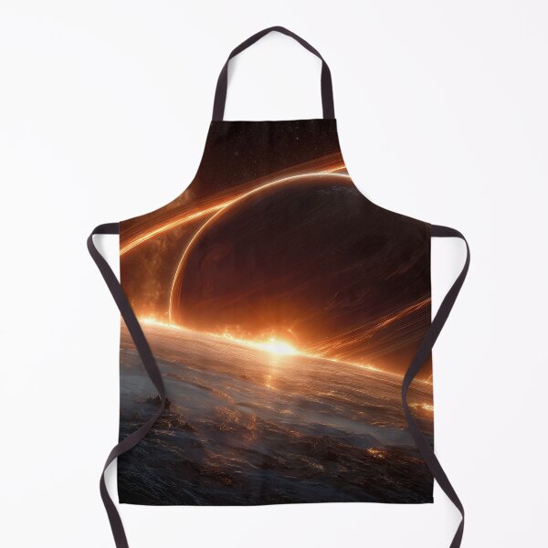 Item preview, View of a Ringed Planet From a Fiery Moon designed and sold by jecphotography and art.