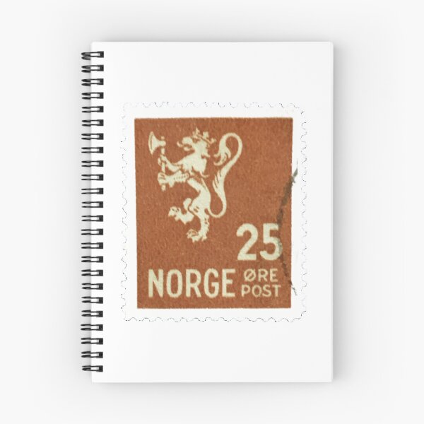 Item preview, Norge Norway Lion Emblem Vintage Postage Stamp designed and sold by red-amber65.