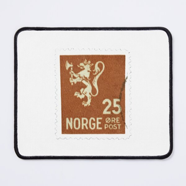 Item preview, Norge Norway Lion Emblem Vintage Postage Stamp designed and sold by red-amber65.