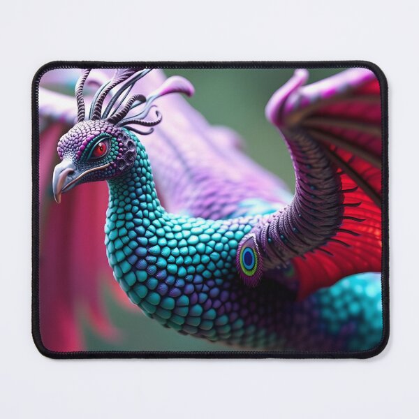 Item preview, Phoenix Dragon: peacock jewel tone designed and sold by Oceandiana.