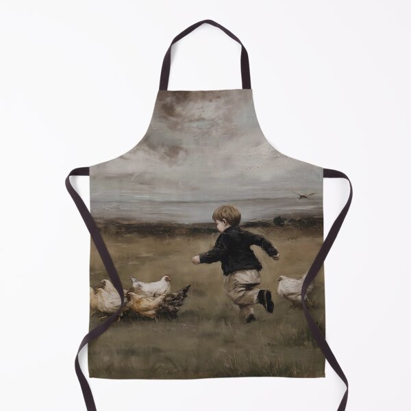 Item preview, Child Chasing Chickens in Field designed and sold by lautir.