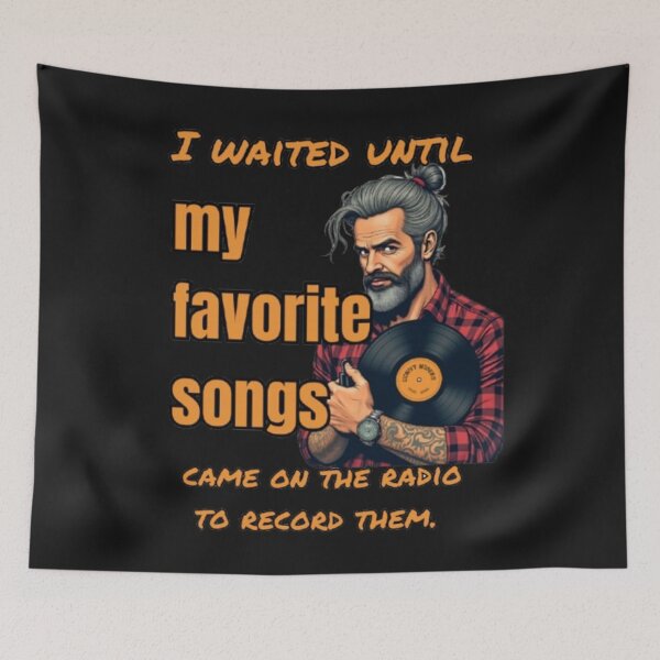 Item preview, I Waited For Songs On Radio To Record Them Gen X Retro designed and sold by Antik by Schulz.