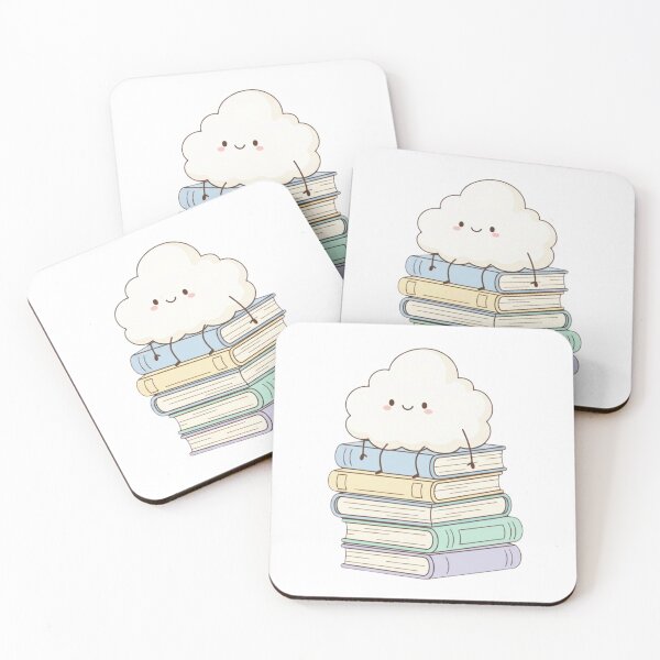 Item preview, Cloud book bookworm cute kawaii library librarian  designed and sold by CheeseBlueprint.