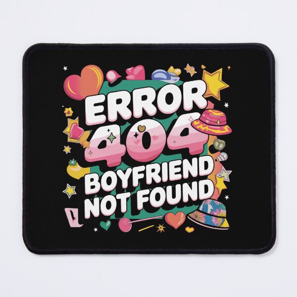 Item preview, Error 404 Boyfriend Not Found Harajuku Y2K Kawaii Core designed and sold by WeranovDesign.