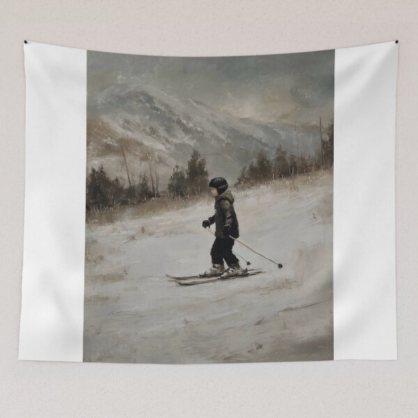 Item preview, Child Skiing in Winter Landscape designed and sold by lautir.