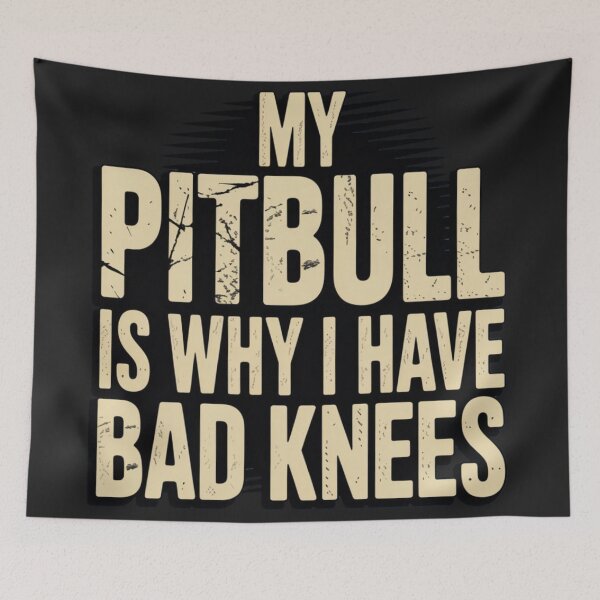Item preview, MY PITBULL IS WHY I HAVE BAD KNEES designed and sold by 123ks.