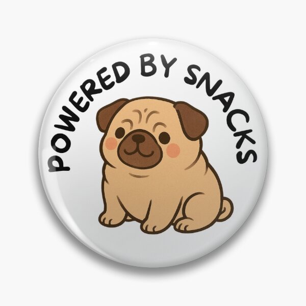Item preview, Powered By Snacks Pug designed and sold by BeagleDesigns.