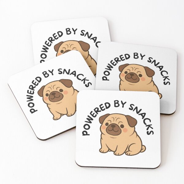 Item preview, Powered By Snacks Pug designed and sold by BeagleDesigns.