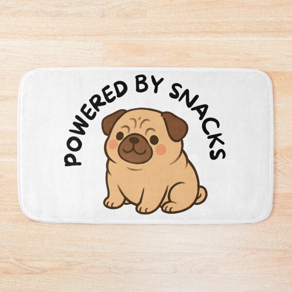 Item preview, Powered By Snacks Pug designed and sold by BeagleDesigns.