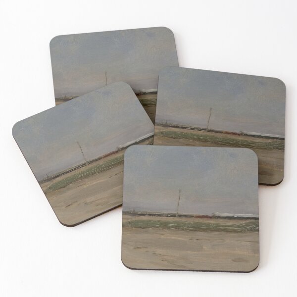 Item preview, Piet Mondrian - Polder Landscape With A Train And A Small Windmill On The Horizon designed and sold by meldefiart.
