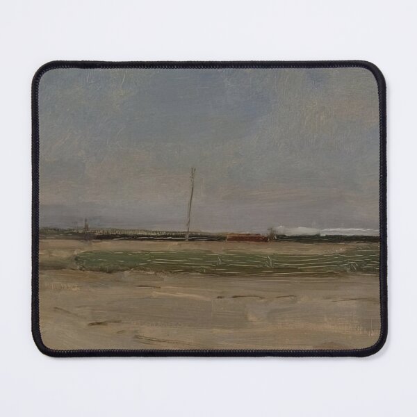 Item preview, Piet Mondrian - Polder Landscape With A Train And A Small Windmill On The Horizon designed and sold by meldefiart.
