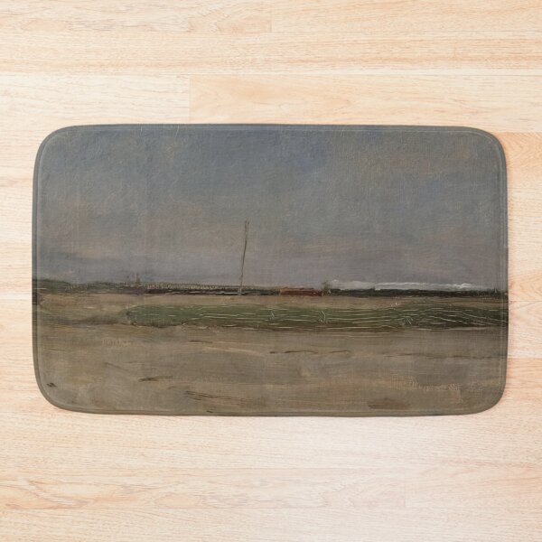 Item preview, Piet Mondrian - Polder Landscape With A Train And A Small Windmill On The Horizon designed and sold by meldefiart.