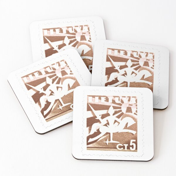 Item preview, Lietuva Lithuania Brown Vintage Postage Stamp designed and sold by red-amber65.