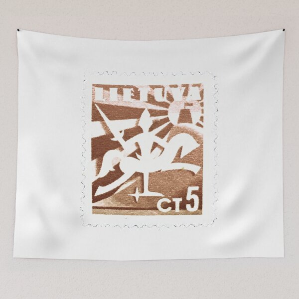 Item preview, Lietuva Lithuania Brown Vintage Postage Stamp designed and sold by red-amber65.