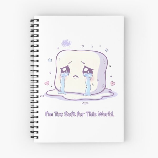 Item preview, Softhearted Marshmallow – “I’m Too Soft for This World” | Cute Kawaii Sad Marshmallow Design designed and sold by Snackwear Apparel.