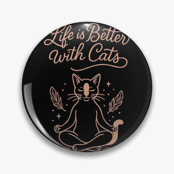 Item preview, Life Is Better With Cats Meditating – Zen Kitty Art designed and sold by WhiskerlyGfx.