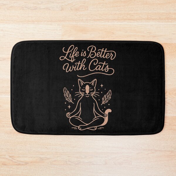 Item preview, Life Is Better With Cats Meditating – Zen Kitty Art designed and sold by WhiskerlyGfx.
