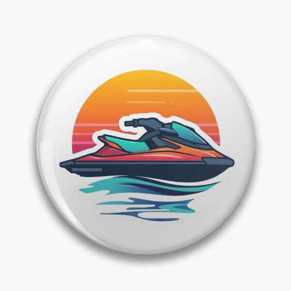 Item preview, Minimalist Jet Ski Line Art Sticker designed and sold by KiValuate.