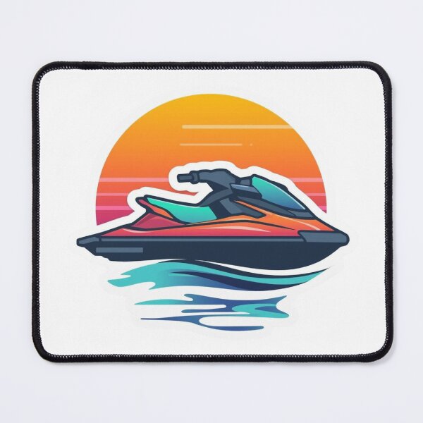 Item preview, Minimalist Jet Ski Line Art Sticker designed and sold by KiValuate.