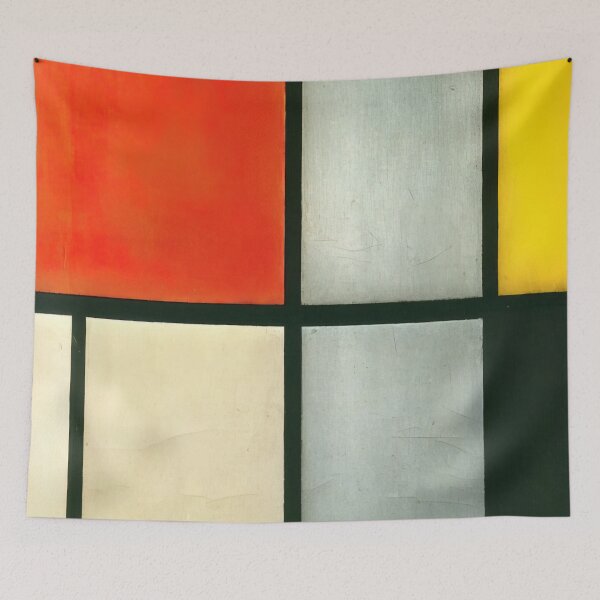 Item preview, Piet Mondrian - Tableau 3 With Orange -red, Yellow, Black, Blue And Gray designed and sold by meldefiart.