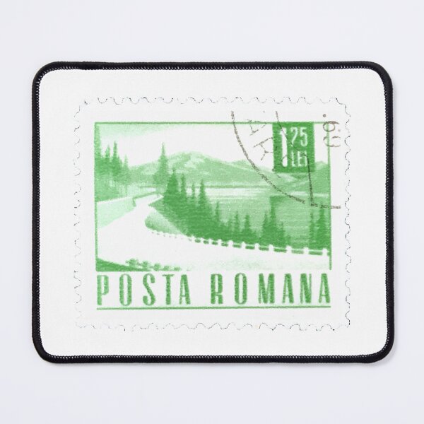 Item preview, Posta Romana Highway Green Vintage Postage Stamp designed and sold by red-amber65.