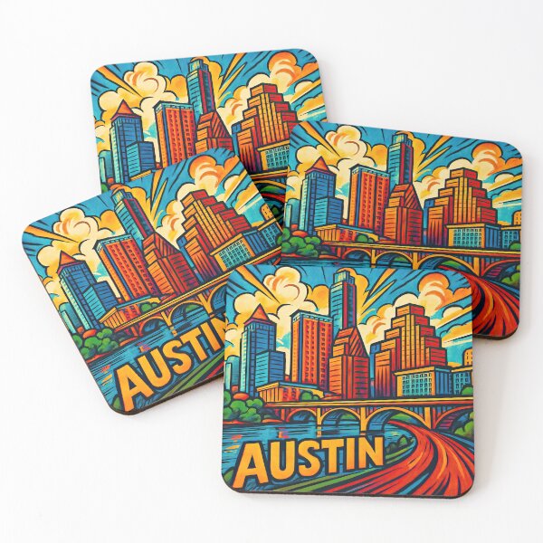 Item preview, Austin, city | Comics style - Cartoon designed and sold by ComicsFactory.
