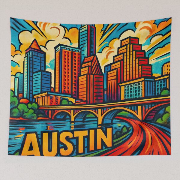 Item preview, Austin, city | Comics style - Cartoon designed and sold by ComicsFactory.