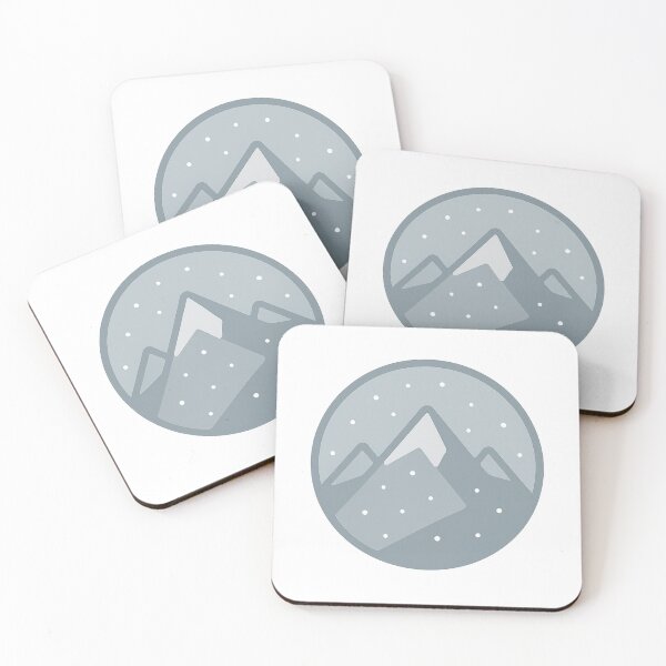 Item preview, Minimal Snowy Mountain Badge – Clean Winter Nature Logo designed and sold by Fernova.