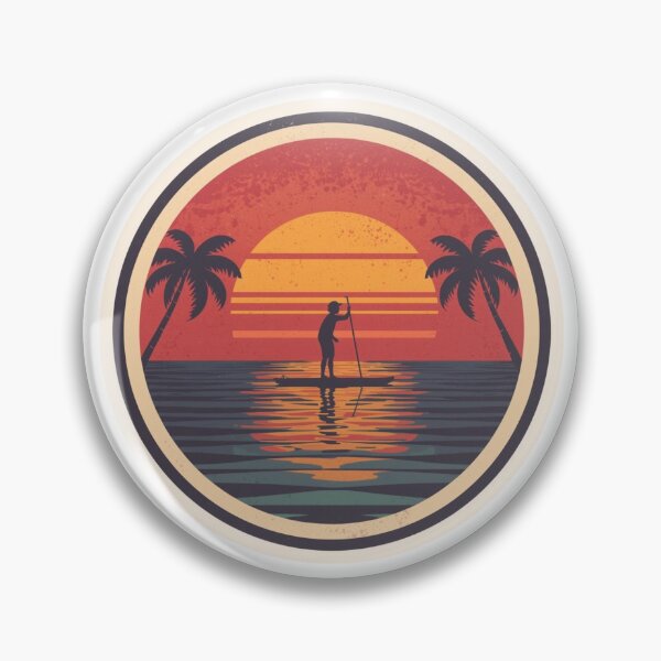 Item preview, Sunset Paddle Board Adventure Sticker designed and sold by KiValuate.