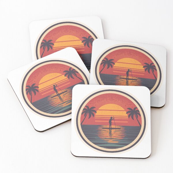 Item preview, Sunset Paddle Board Adventure Sticker designed and sold by KiValuate.