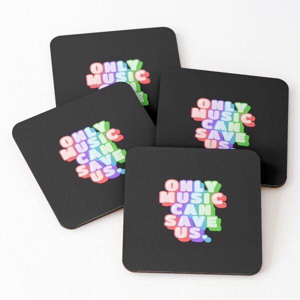 Item preview, Only Music Can Save Us – glossy bubble letters designed and sold by creativerooney.