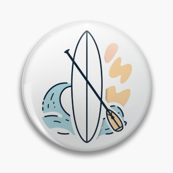 Item preview, Retro Paddle Board Vintage Badge Sticker designed and sold by KiValuate.