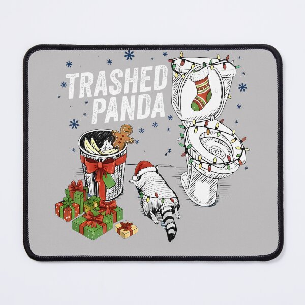 Item preview, Trashed Panda Funny Drunk Racoon Lights Christmas designed and sold by MabelWells.