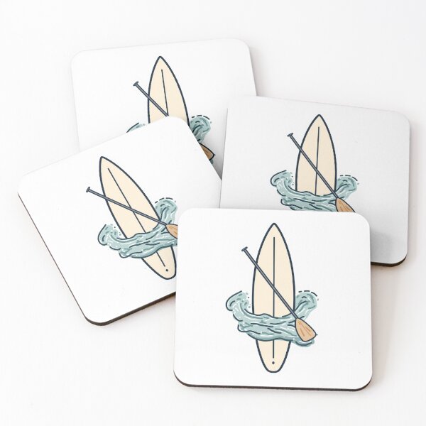 Item preview, Minimalist Paddle Board Line Art Sticker designed and sold by KiValuate.
