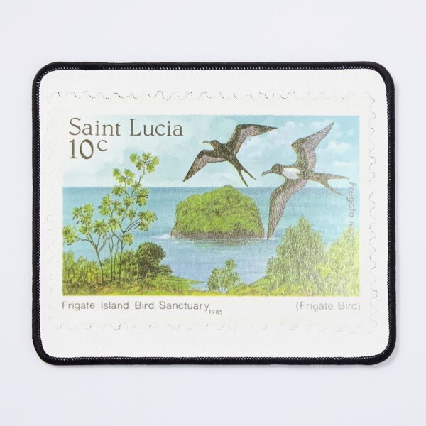 Item preview, Saint Lucia Frigate Island Bird Vintage Postage Stamp designed and sold by red-amber65.