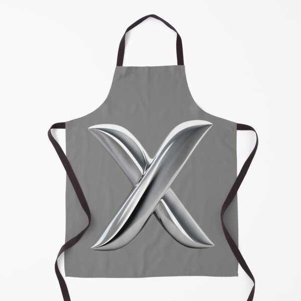 Item preview, Chromed X Emblem — Polished Metallic Monogram designed and sold by Afridi Art House.