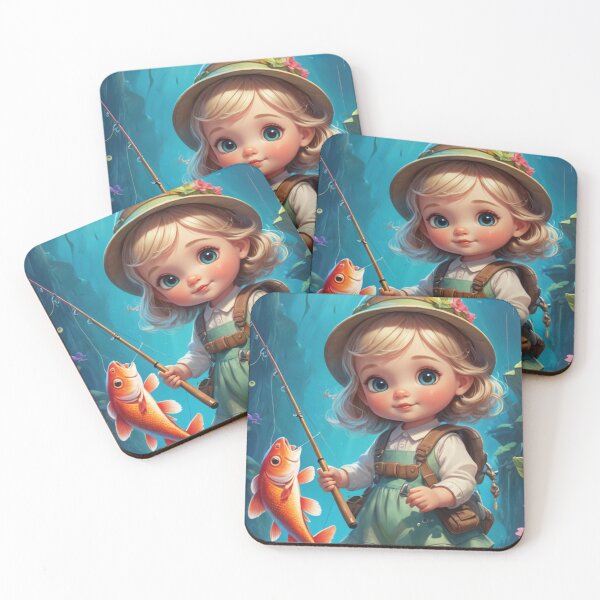 Item preview, Girl catching a fish designed and sold by Sweet Dreams Ambience.