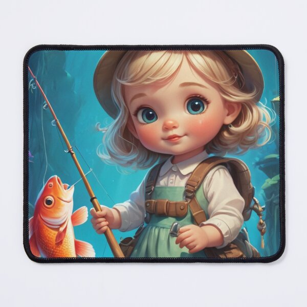 Item preview, Girl catching a fish designed and sold by Sweet Dreams Ambience.